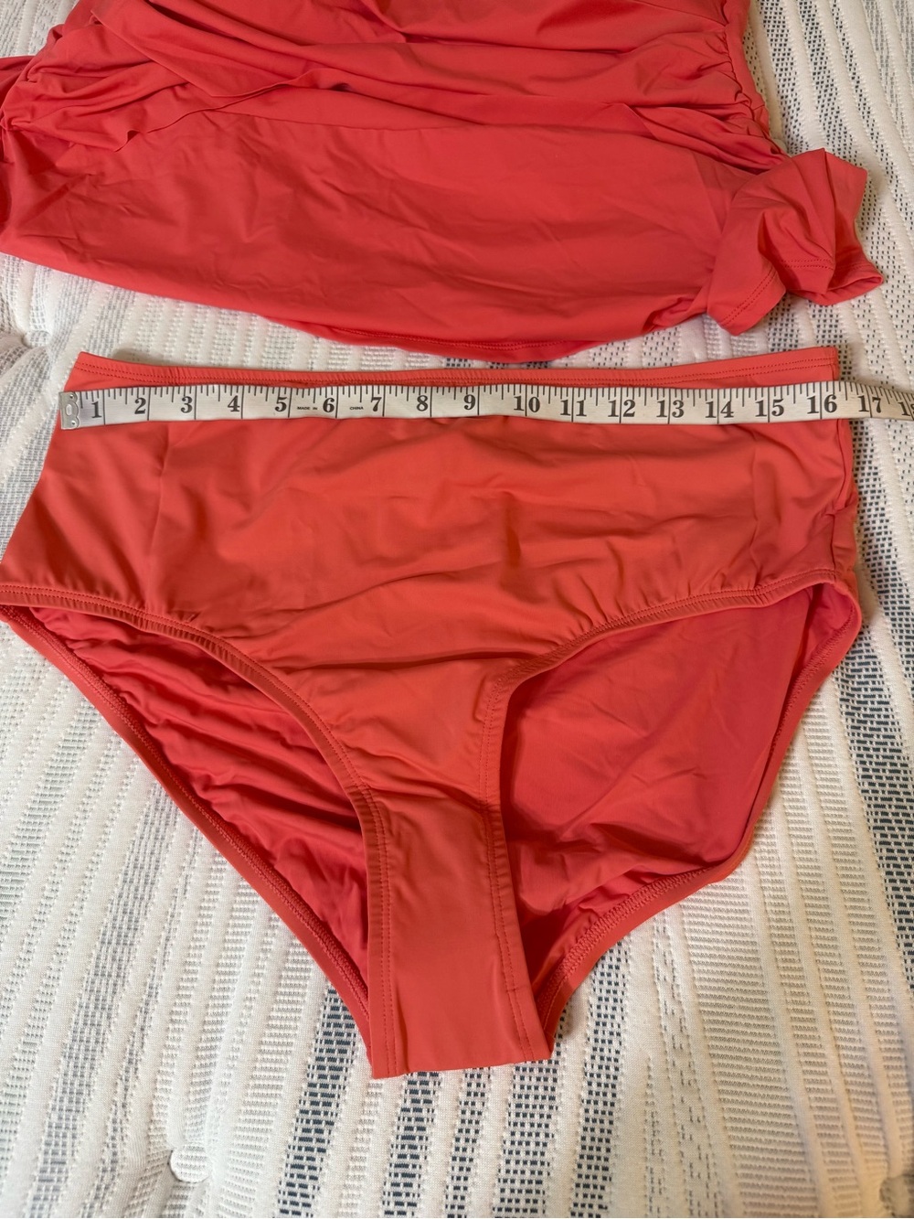 Jantzen Womens Size 18 Coral Tummy Control 2 Piece Swimsuit Tankini Bathing Suit - Picture 10 of 10